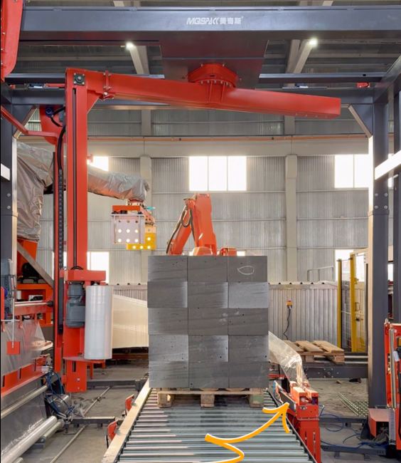 美奇斯缠绕机在建筑材料行业的应用(图1)