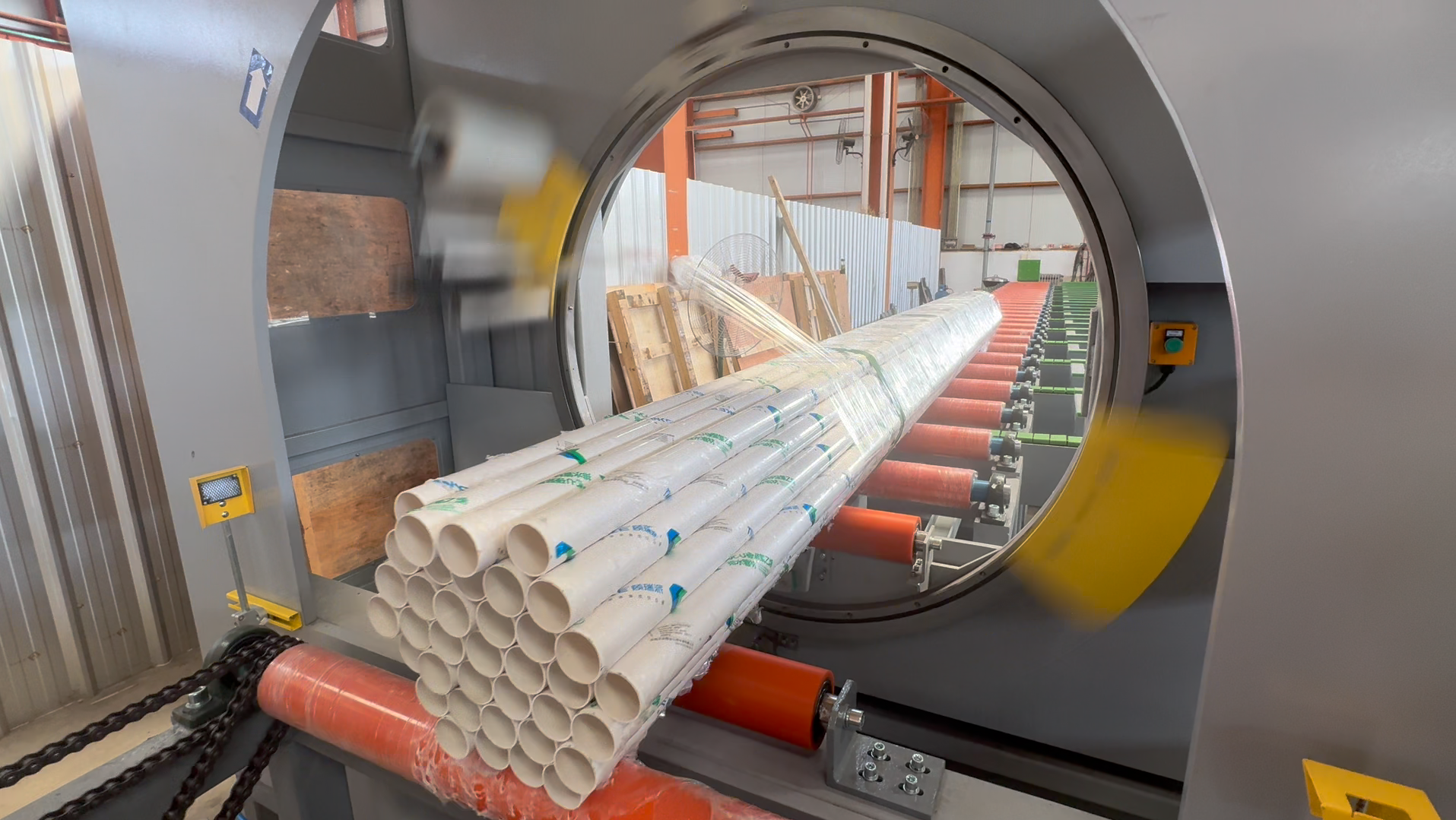 美奇斯缠绕机在建筑材料行业的应用(图2)